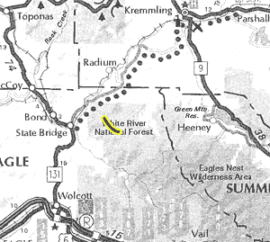 Cottonwood Basin map - area