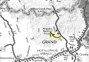 Kenny Ridge map - area
