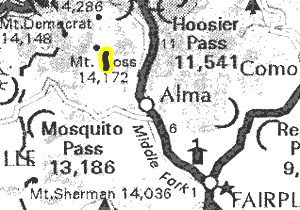 Mount Bross map - area