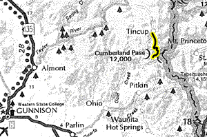Tincup Gulch map - area