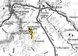 Toll Road Gulch map - area