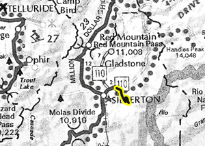 Arrastra Gulch map - area