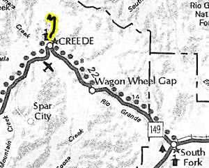 East Willow Creek map - area