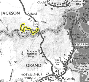 Haystack Mountain map - area