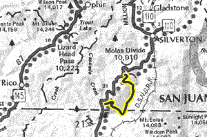 Lime Creek map - area