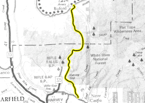 New Castle to Buford map - area