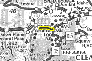 Ute Creek map - area