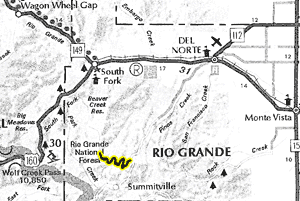 West Pinos map - area