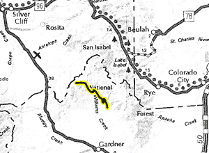 Williams Creek map - area